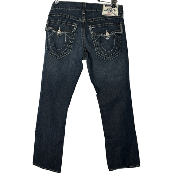 True Religion Classic Denim Straight Distressed Jeans style # MDE859Z05 - Picture 2 of 14